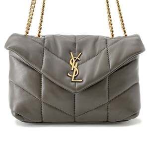 Yves Saint Laurent Saint Laurent Paris Chain Shoulder Bag Toy Puffer Lambskin...